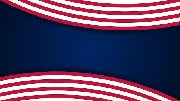 Vector día conmemorativo de ee. uu. bandera de país estadounidense día de la independencia nacional fuegos artificiales del 4 de julio