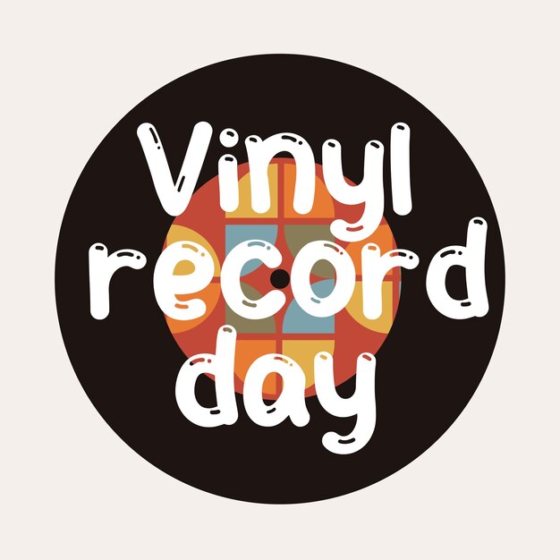 Vector día del disco de vinilo diseño vectorial de vacaciones nacionales