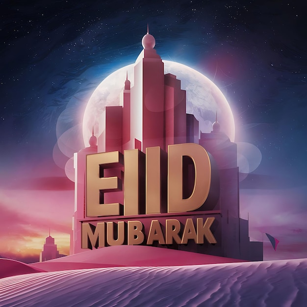 Vector el día de eid mubarak