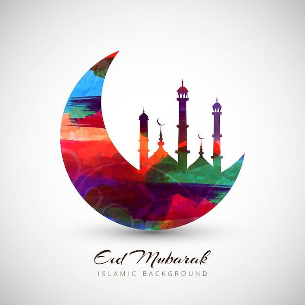 Vector el día de eid mubarak