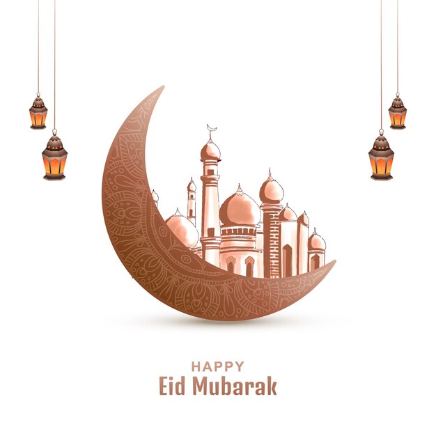 Vector el día de eid mubarak