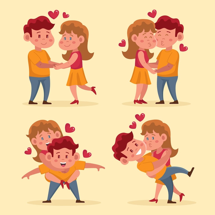 Vector el día de los enamorados personajes_gr1121