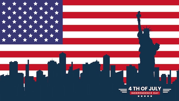 Día de fiesta del 4 de julio en los Estados Unidos Día de la Independencia de Estados Unidos Ilustración vectorial