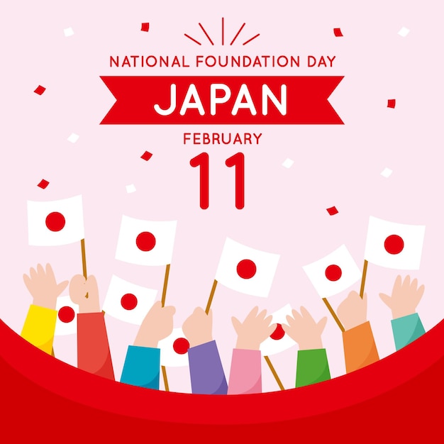 Día de la fundación plana japón