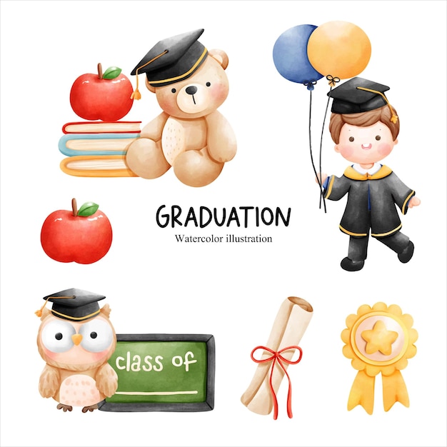 Día de graduación ilustración vectorial