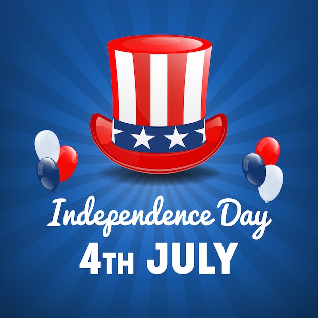 Vector día de la independencia americana. 4 de julio feriado en estados unidos. antecedentes del día de la independencia. ilustración vectorial