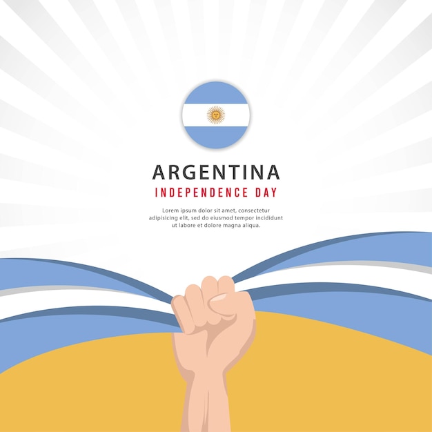 Vector día de la independencia de argentina plantilla de diseño de banners de celebraciones del día nacional de argentina