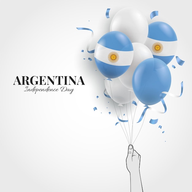 Vector día de la independencia de argentina