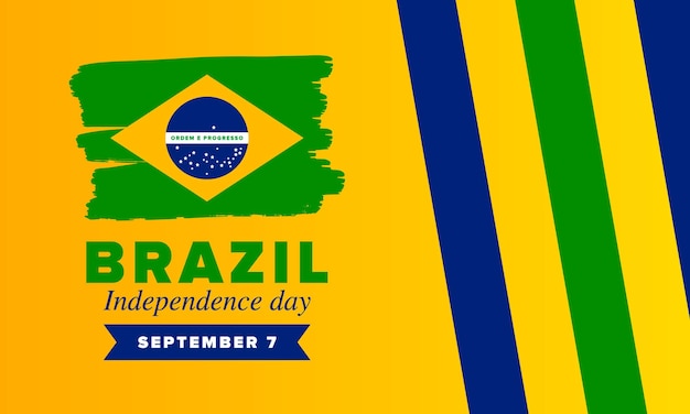 Día de la Independencia de Brasil Fiesta nacional Día de la libertad 7 de septiembre Bandera de Brasil Cartel vectorial