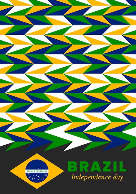 Día de la Independencia de Brasil Fiesta nacional Día de la libertad Bandera de Brasil Arte vectorial brasileño patriótico