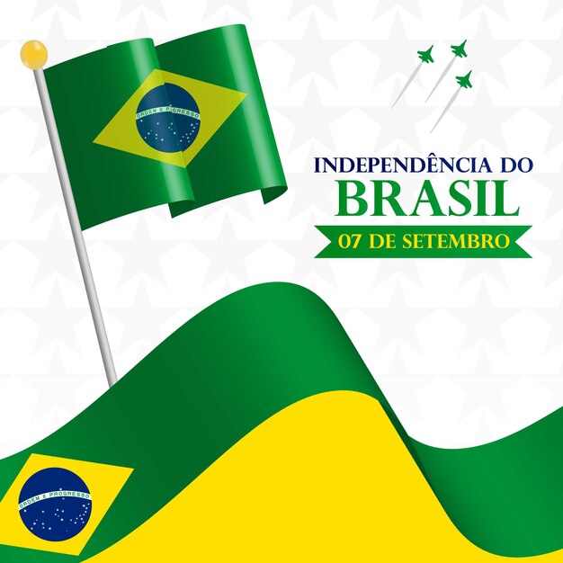 Vector día de la independencia de brasil