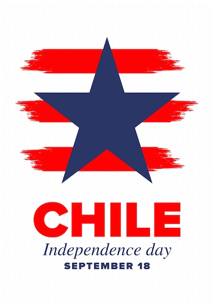 Vector día de la independencia de chile feliz fiesta nacional fiestas patrias día de la libertad bandera de chile vector