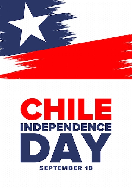 Vector día de la independencia de chile feliz fiesta nacional fiestas patrias día de la libertad bandera de chile vector