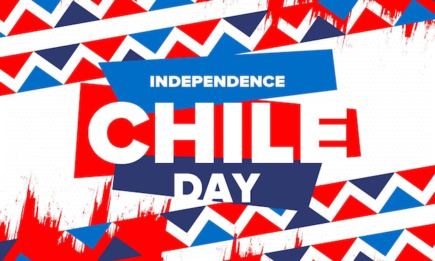 Vector día de la independencia de chile feliz fiesta nacional fiestas patrias día de la libertad bandera de chile vector