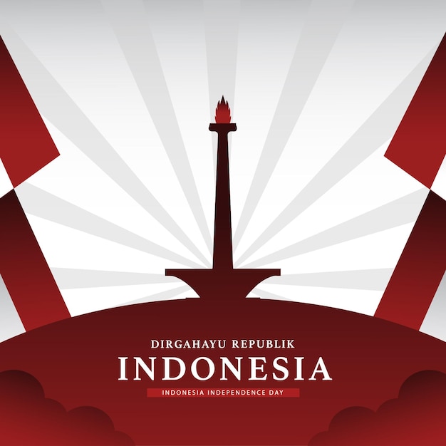 Día de la Independencia Dirgahayu Kemerdekaan Monas