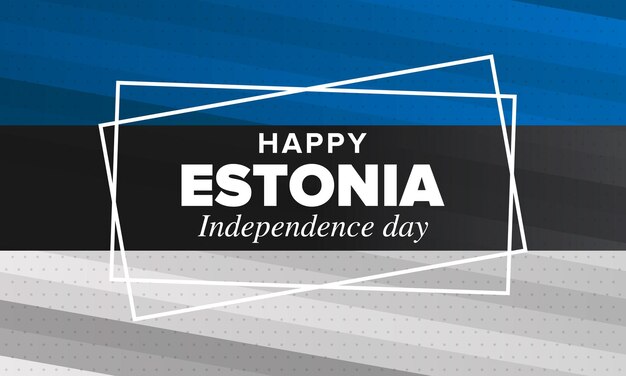 Vector día de la independencia de estonia feria nacional feliz en estonia bandera de estonia ilustración vectorial