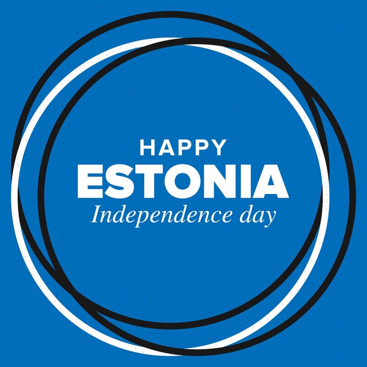 Vector día de la independencia de estonia feria nacional feliz en estonia bandera de estonia ilustración vectorial