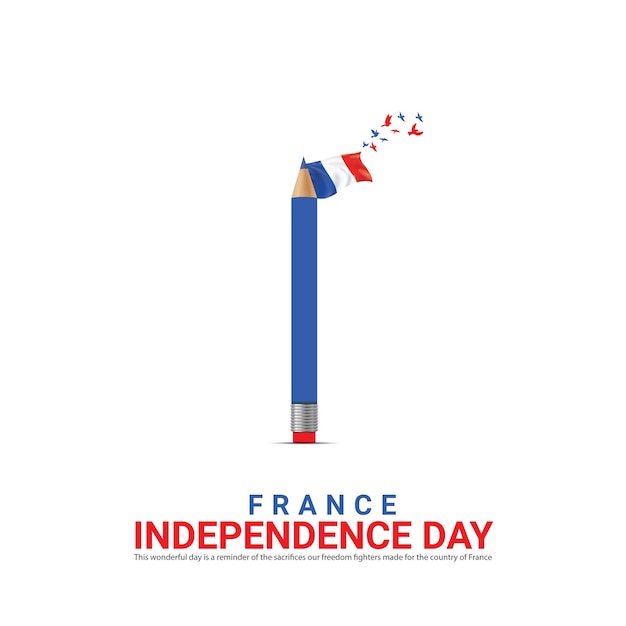 Día de la Independencia de Francia Diseño creativo para las redes sociales