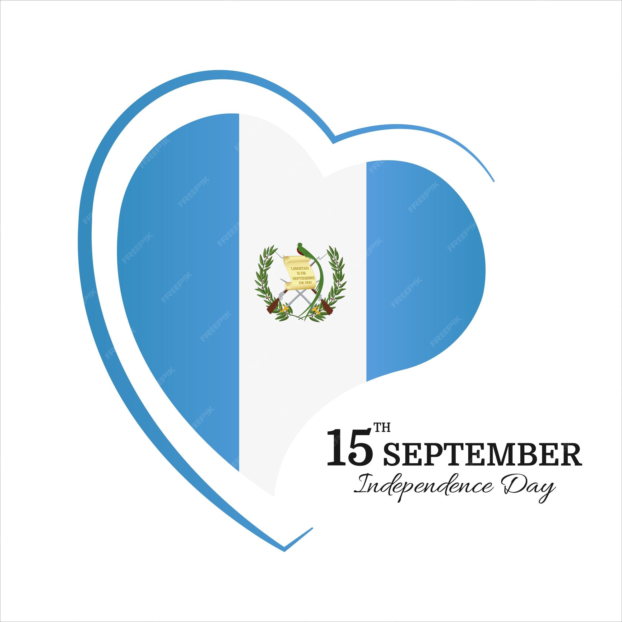 Día de la independencia de guatemala Vector Premium