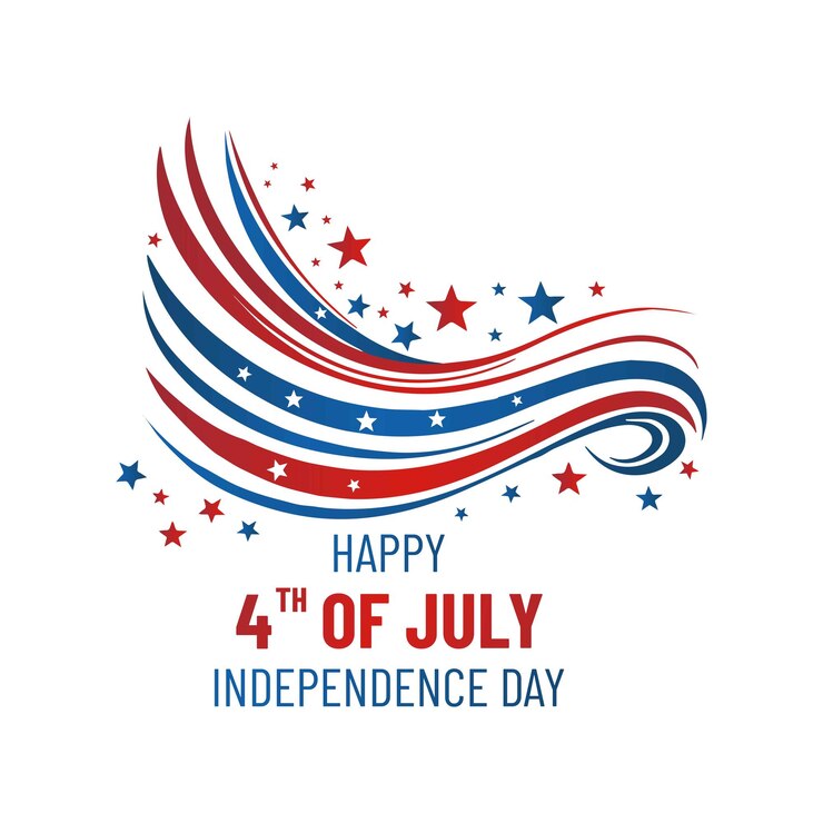 Día de la Independencia una ilustración vectorial plana que celebra el 4 de julio
