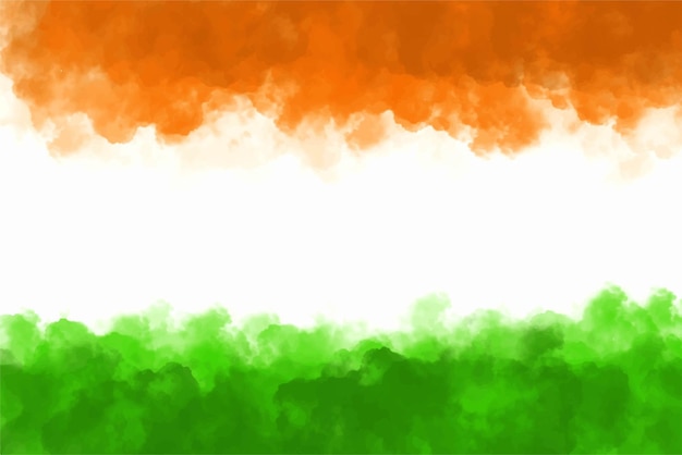 Día de la independencia india 15 de agosto tema tricolor fondo de textura de acuarela