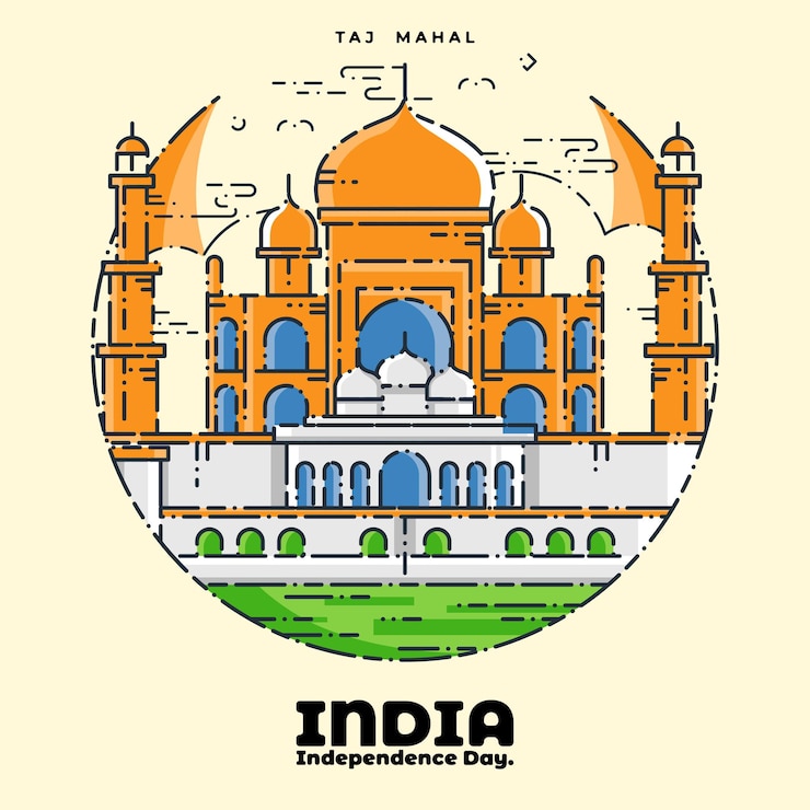 Vector día de la independencia de la india