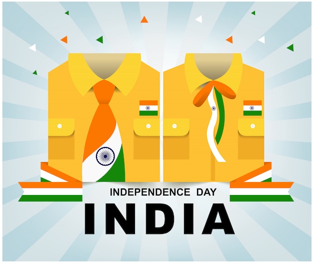 Vector dia de la independencia de la india