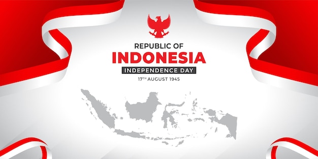 Vector día de la independencia de indonesia fondos de indonesia bandera de indonesia rojo blanco