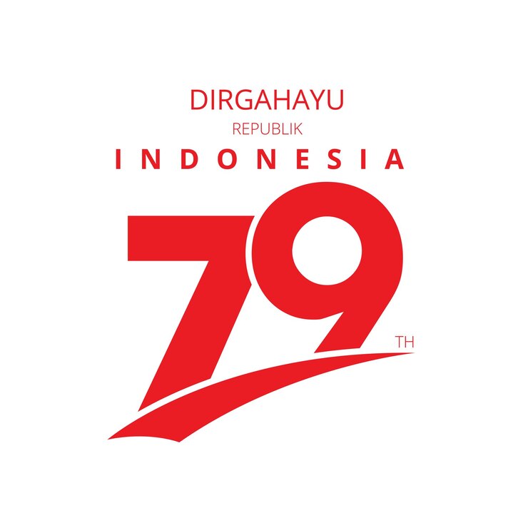 día de la independencia de indonesia logotipo