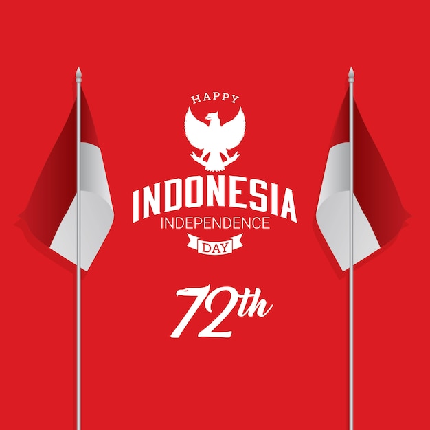 Vector día de la independencia de indonesia