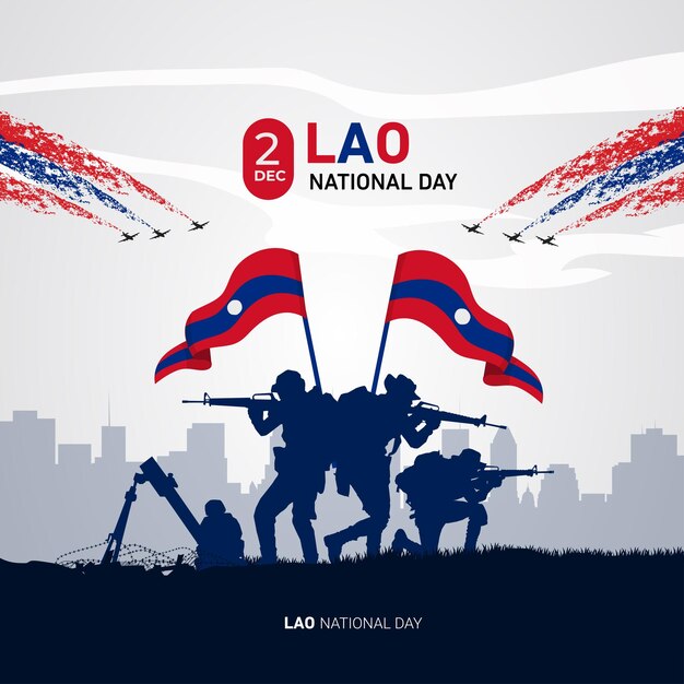 Vector día de la independencia de laos