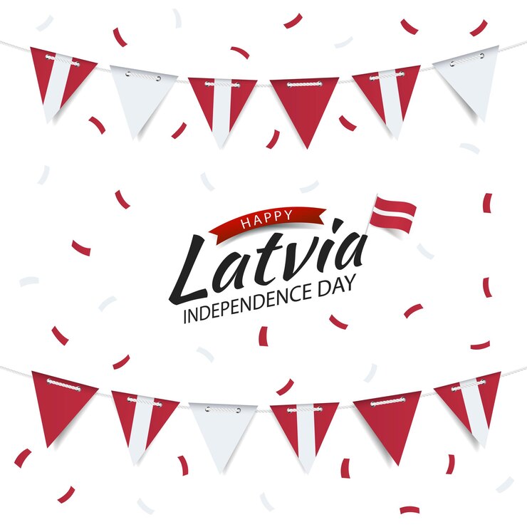 Vector día de la independencia de letonia