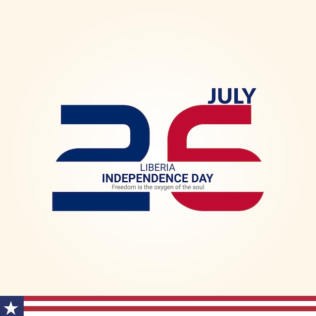 Vector día de la independencia de liberia 26 de julio vector gratis