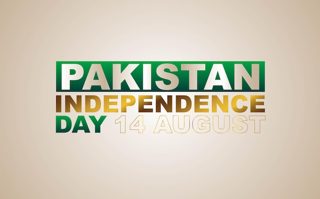 Vector día de la independencia de pakistán 14 de agosto