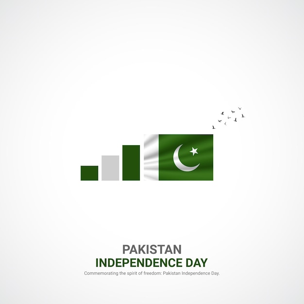 día de la independencia de pakistán día de la Independencia de pakistán anuncios creativos diseño de post vector ilustración 3D