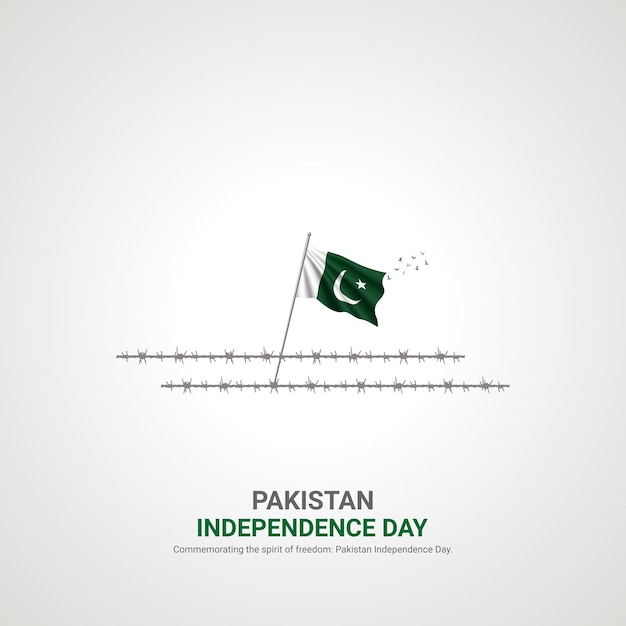 día de la independencia de pakistán día de la Independencia de pakistán anuncios creativos diseño de post vector ilustración 3D