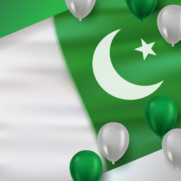 Vector día de la independencia de pakistán