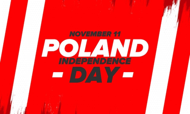 Día de la Independencia de Polonia Feria nacional feliz en Polonia Bandera polaca Ilustración vectorial