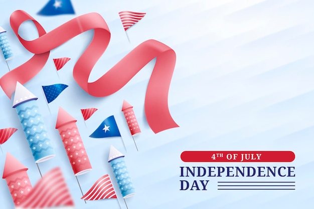 Vector día de la independencia realista del 4 de julio