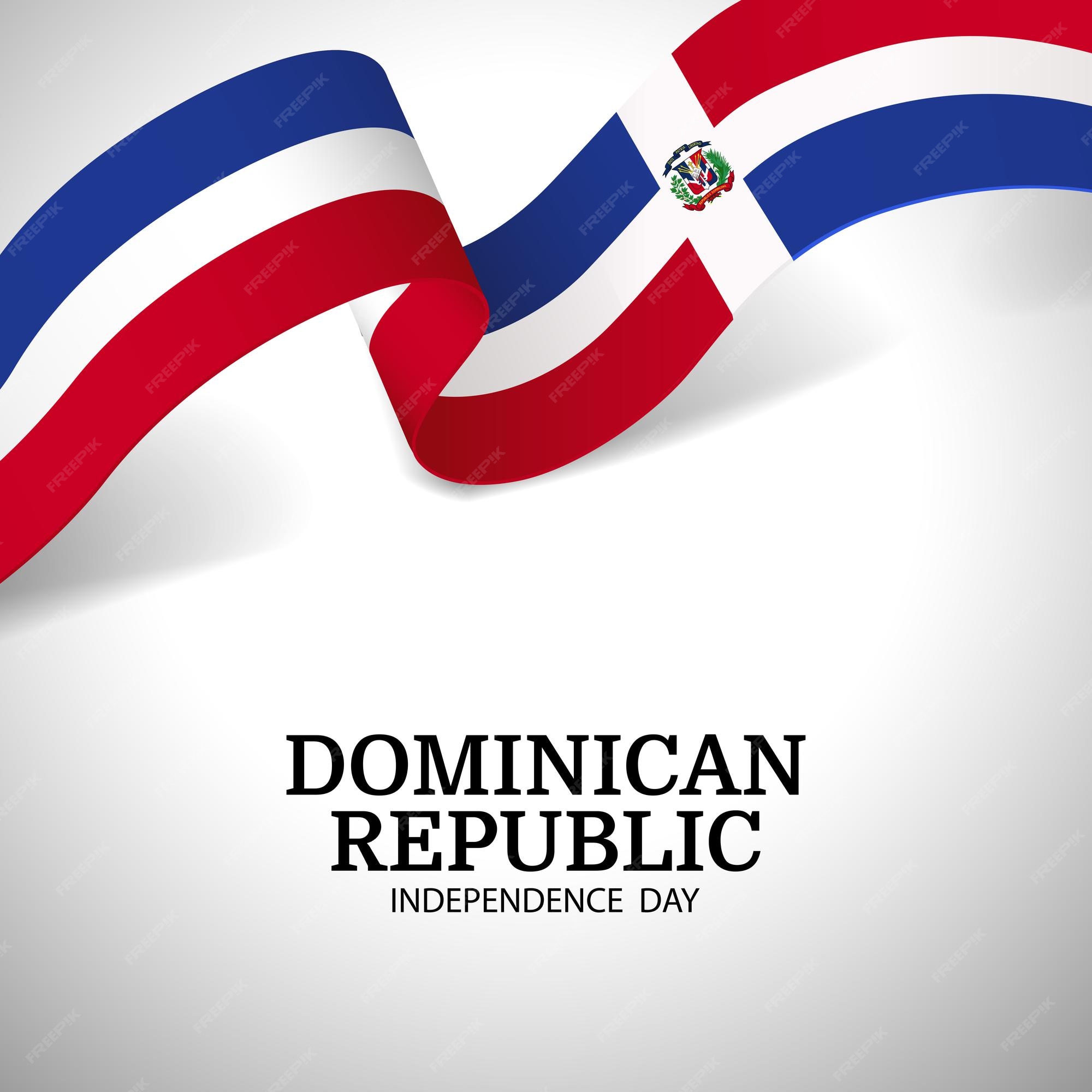 Día de la independencia en república dominicana Vector Premium