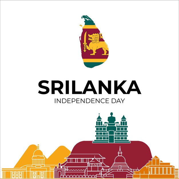 Vector día de la independencia de sri lanka