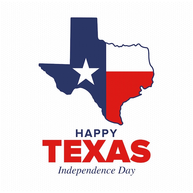 Día de la Independencia de Texas Fiesta de la Libertad en los Estados Unidos Bandera de la estrella solitaria Bandera de Texas Arte vectorial