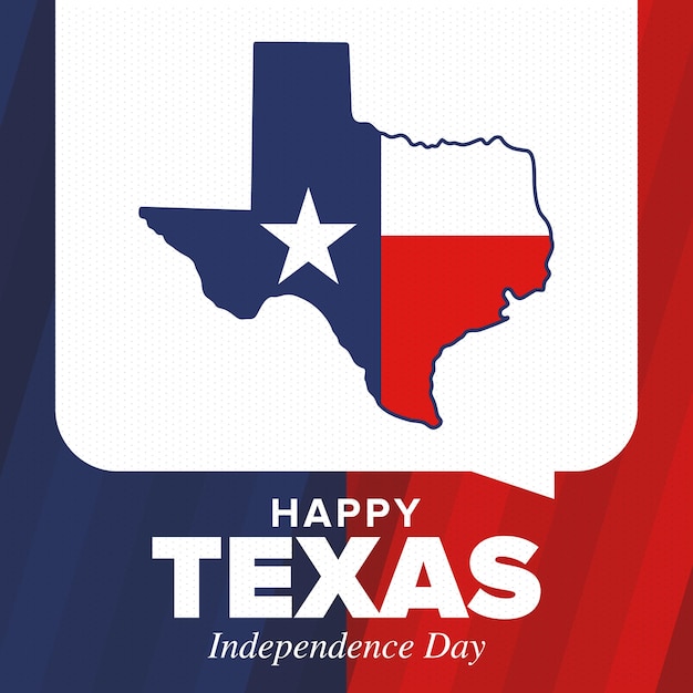 Día de la Independencia de Texas Fiesta de la Libertad en los Estados Unidos Bandera de la estrella solitaria Bandera de Texas Arte vectorial