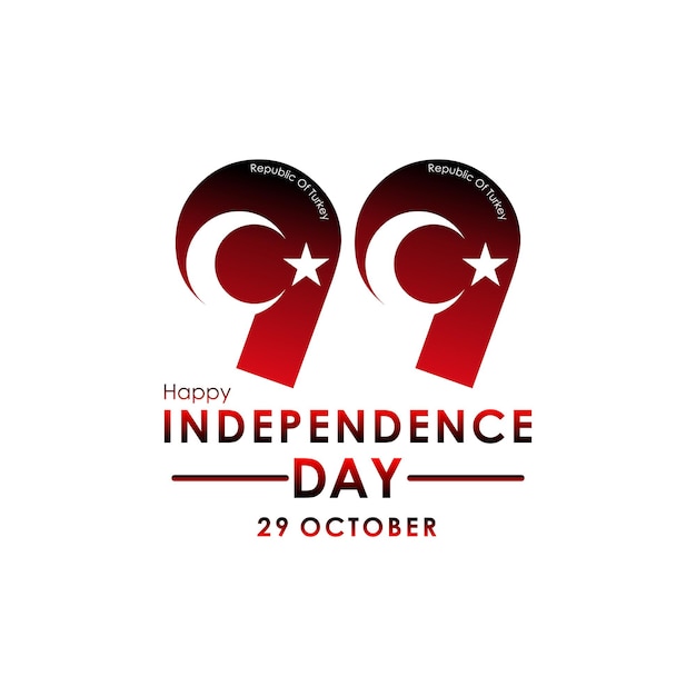 Vector día de la independencia de turquía 29 de octubre de 2022