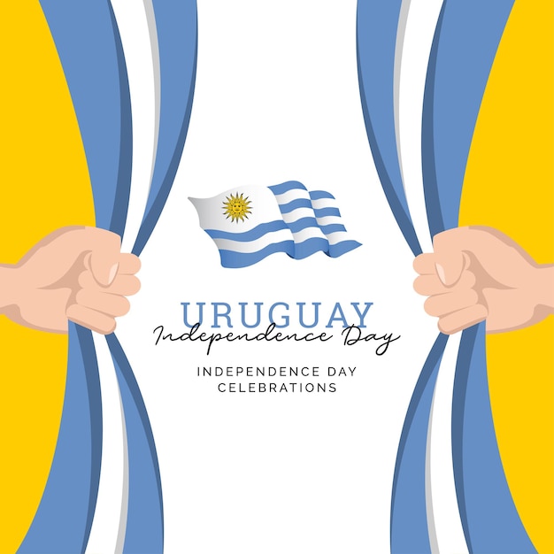 Día de la independencia de uruguay plantilla de diseño de banners de celebraciones del día nacional de uruguay