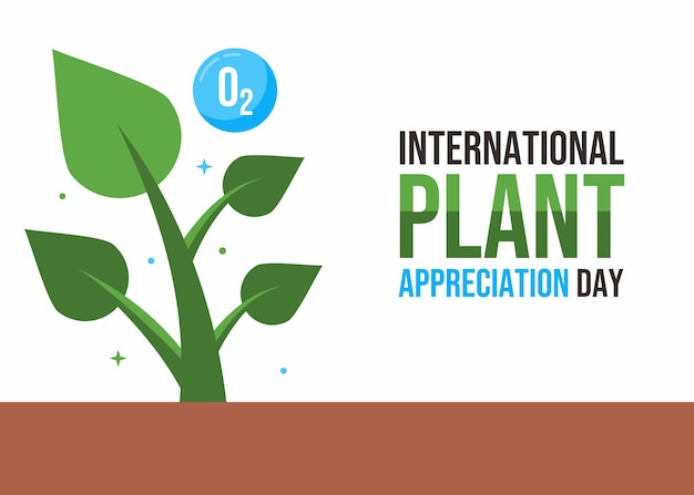 Vector día internacional de apreciación de las plantas