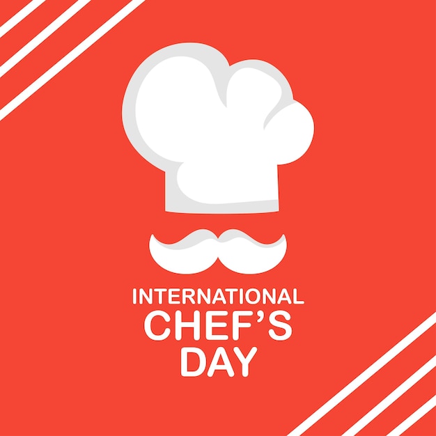 Día Internacional del Chef Ilustración vectorial Profesión Holiday Cook Cap