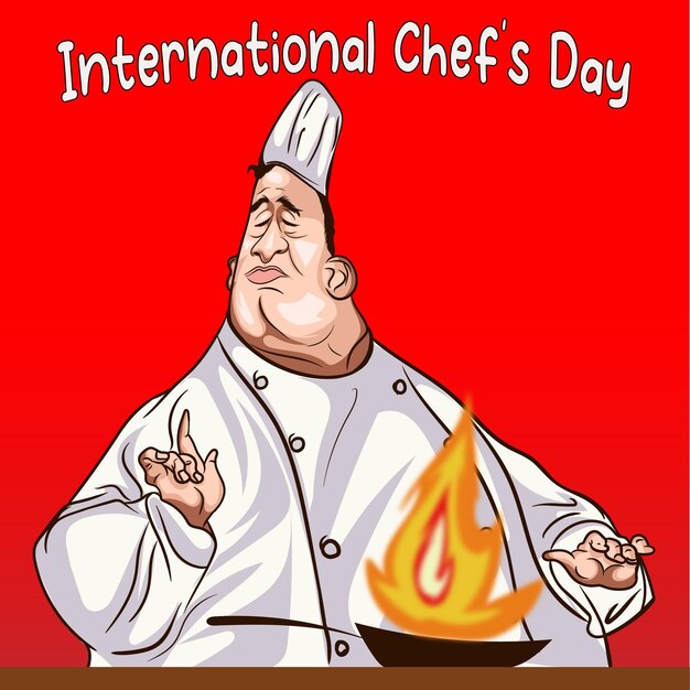 Vector día internacional del chef