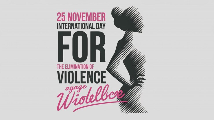 Vector día internacional de concienciación para la eliminación de la violencia contra las mujeres