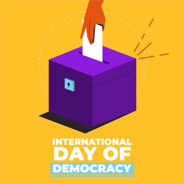 Vector dia internacional de la democracia